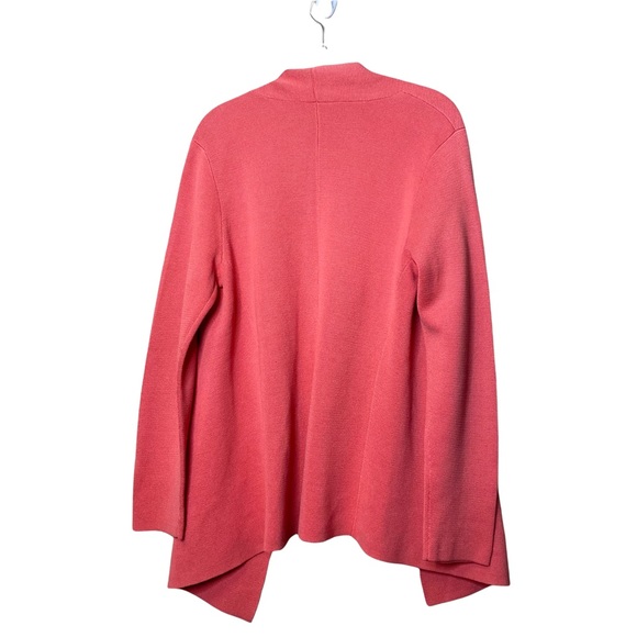 Eileen Fisher coral cardigan Women’s Silk Organic Cotton Blend Open Sweater - Picture 4 of 5